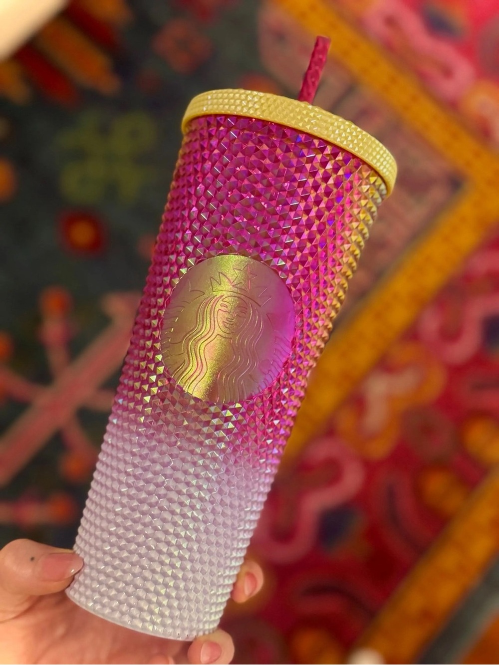Starbucks Ombre Dragonfruit Lunar New Year Studded Tumbler